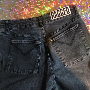 Ragged Priest Black Straight Leg Jeans